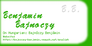 benjamin bajnoczy business card